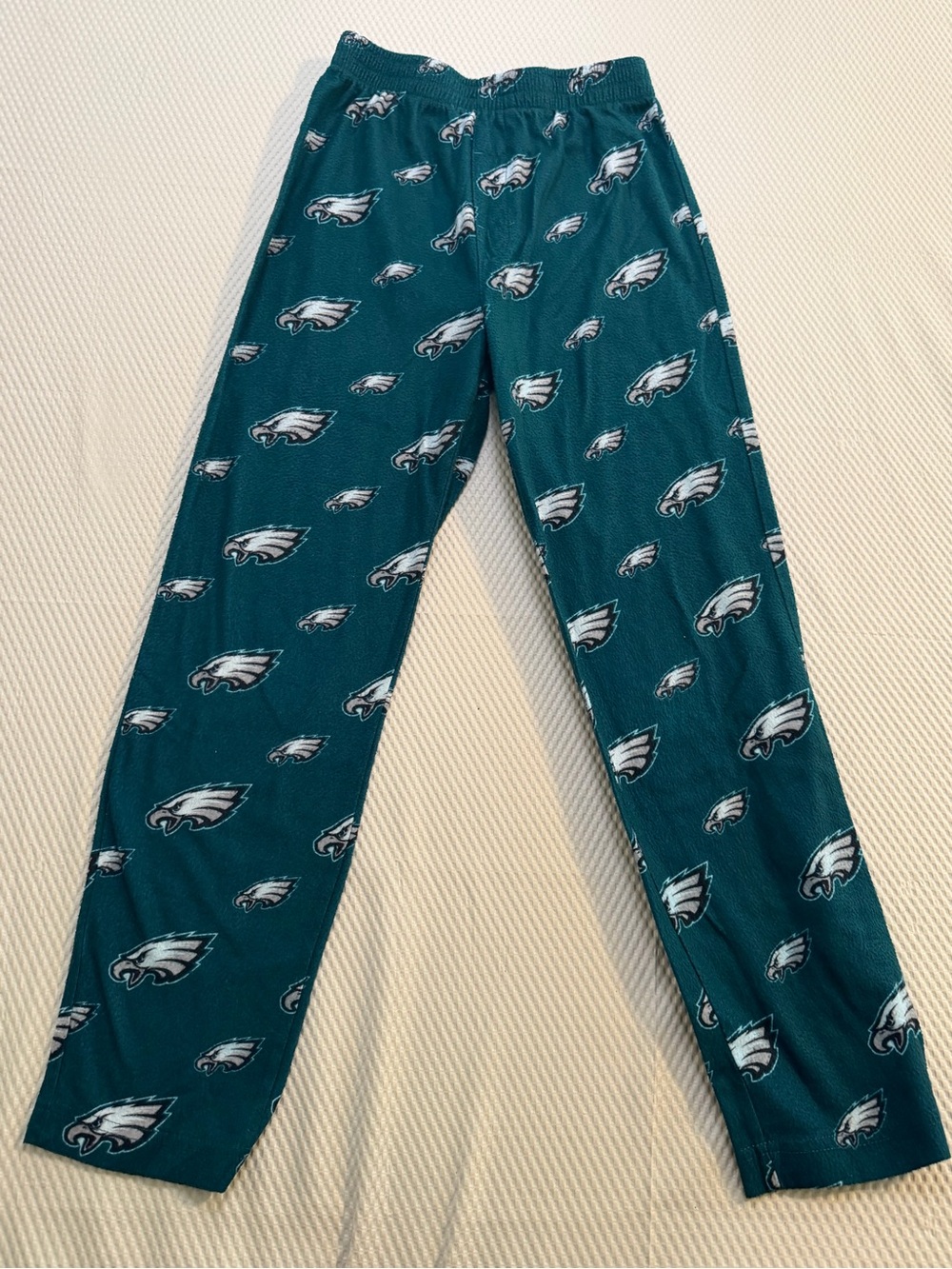 Philadelphia Eagles Youth Pajama Pants NFL Team Green All Over Logo Lounge Pants